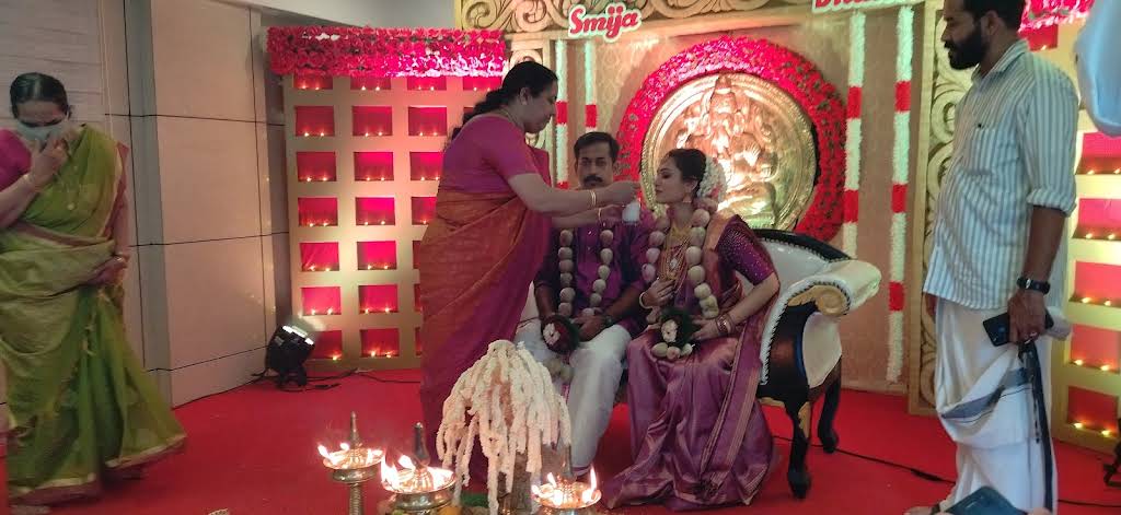 Elegant wedding stage and mandap decoration